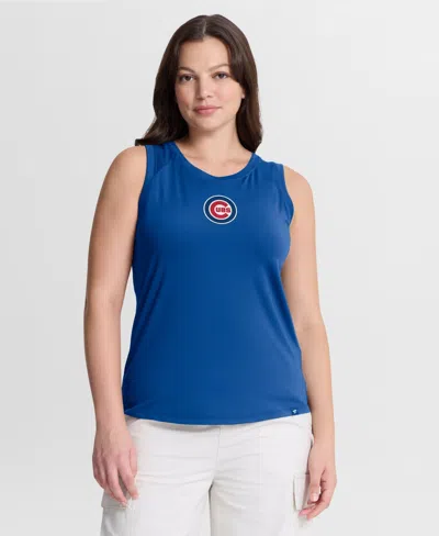 Fanatics Women's Royal Chicago Cubs Draped Mesh Back Performance Tank Top In Blue