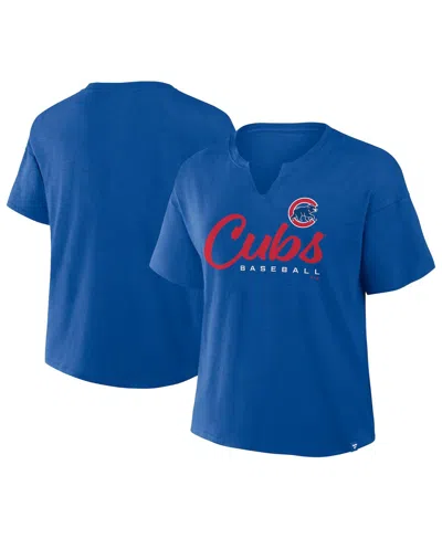 Fanatics Women's Royal Chicago Cubs Fan Fave Stadium Slub T-shirt