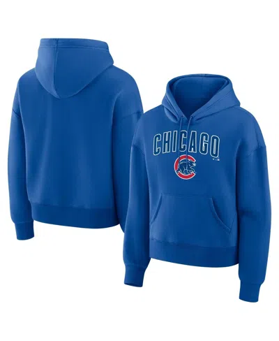 Fanatics Women's Royal Chicago Cubs Lockup Legacy Fleece Hoodie In Blue