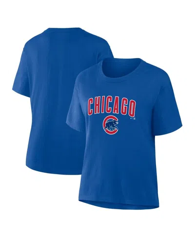 Fanatics Women's Royal Chicago Cubs Lockup Legacy T-shirt In Blue