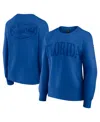 Fanatics Women's Royal Florida Gators Supersoft Flow Fleece Pullover Sweatshirt In Royal