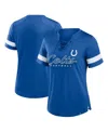 Fanatics Women's Royal Indianapolis Colts Play Script Lace-up T-shirt In Blue