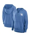 Fanatics Women's Royal Kentucky Wildcats Initiative Snow Wash French Terry V-neck Pullover Hoodie In Royal