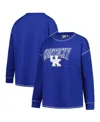 Fanatics Women's Royal Kentucky Wildcats Plus Size Contrast Stitch Sweatshirt In Blue