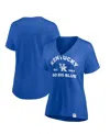 Fanatics Women's Royal Kentucky Wildcats True Classics Slub Flowy V-neck T-shirt In Royal