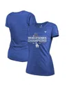 Fanatics Women's Royal Los Angeles Dodgers 2024 World Series Champions Locker Room Tri-blend T-shirt In Royal
