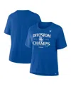 Fanatics Women's Royal Los Angeles Dodgers 2025 Nl West Division Champions Locker Room T-shirt In Blue