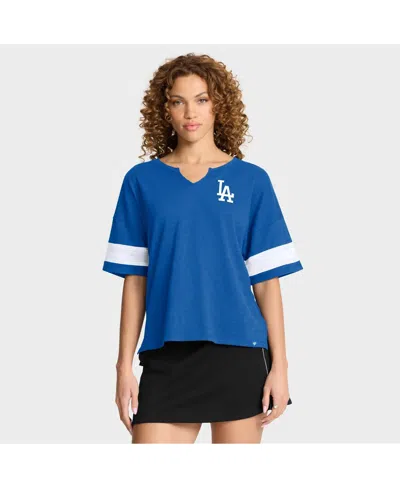 Fanatics Women's Royal Los Angeles Dodgers Curl Route T-shirt In Blue