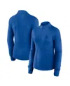 Fanatics Women's Royal Los Angeles Dodgers Elements Raglan Tri-blend Quarter-zip Top In Blue