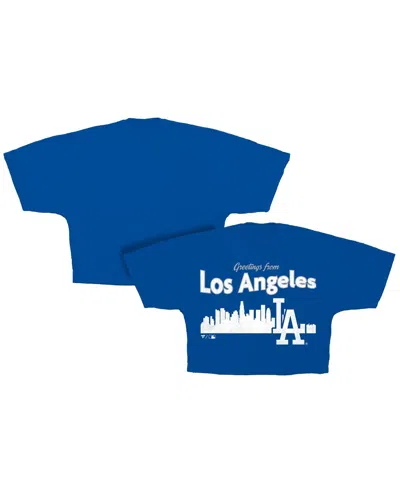 Fanatics Women's Royal Los Angeles Dodgers Skyline Crop T-shirt In Blue