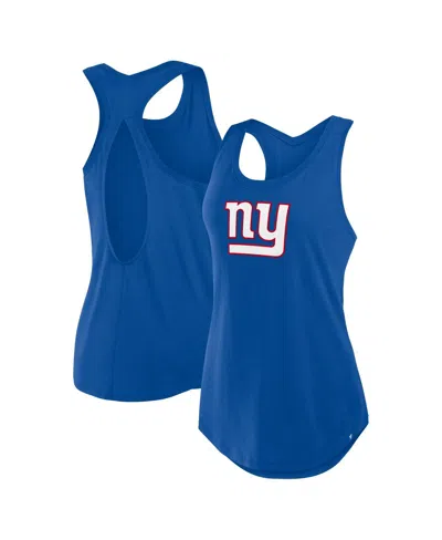 Fanatics Women's Royal New York Giants Iron Fan Tank Top In Blue