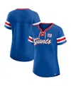 Fanatics Branded Royal New York Giants Original State Lace-up T-shirt In Blue