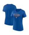 Fanatics Women's Heather Royal In State Warriors League Leader Tri-blend T-shirt In Royal