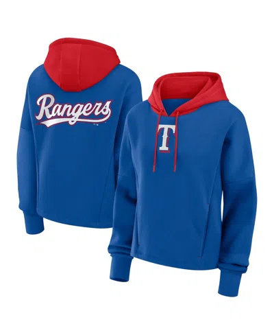 Fanatics Women's Royal Texas Rangers Oversized Legacy Favorite Spectator Pullover Hoodie In Blue