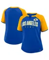 Fanatics Women's Royal/gold Los Angeles Rams Height Advantage T-shirt In Multi