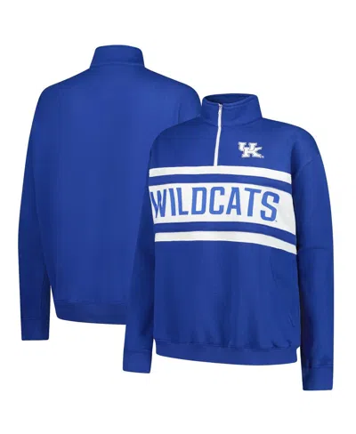 Fanatics Women's Royal/white Kentucky Wildcats Plus Size Quarter-zip Pullover In Blue