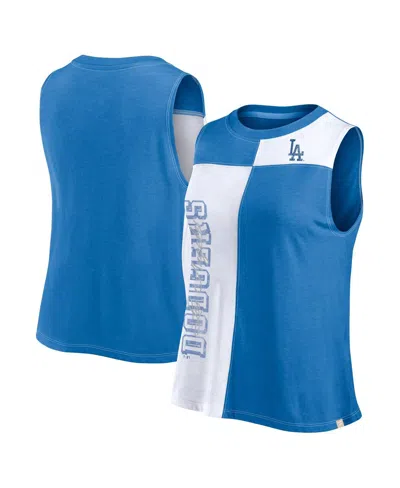 Fanatics Women's Royal/white Los Angeles Dodgers Color-block Tank Top