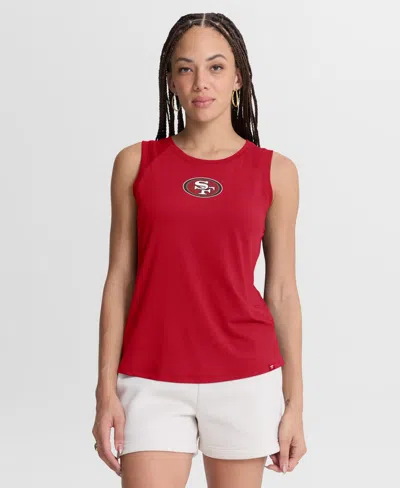 Fanatics Women's Scarlet San Francisco 49ers Draped Meshâ Back Performance Tank Top In Red