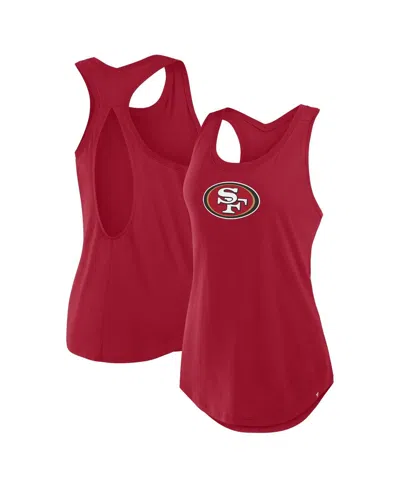 Fanatics Women's Scarlet San Francisco 49ers Iron Fan Tank Top In Red