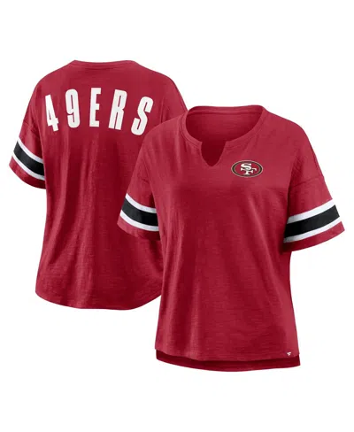 Fanatics Women's Scarlet San Francisco 49ers Redzone Curl Route T-shirt