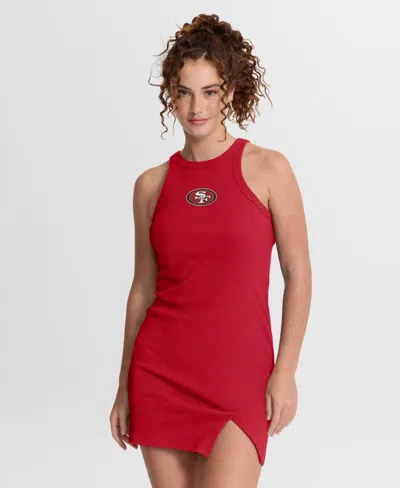 Fanatics Women's Scarlet San Francisco 49ers Push Beyond Tri-blend Ribbed Sleeveless Dress In Red