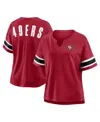 Fanatics Women's Scarlet San Francisco 49ers Redzone Curl Route T-shirt In Red