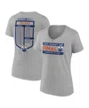 Fanatics Women's Heather Gray Edmonton Oilers 2024 Stanley Cup Final Plus Size V-neck Roster T-shirt In Steel
