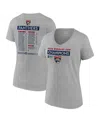 Fanatics Women's Steel Florida Panthers 2024 Stanley Cup Champions Roster V-neck T-shirt In Steel