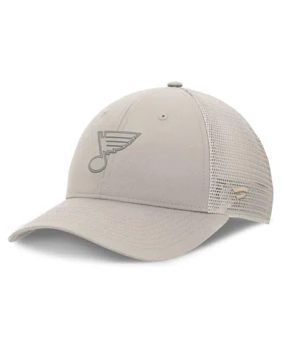 Fanatics Women's Tan St. Louis Blues Authentic Pro Road Trucker Adjustable Hat In Gray