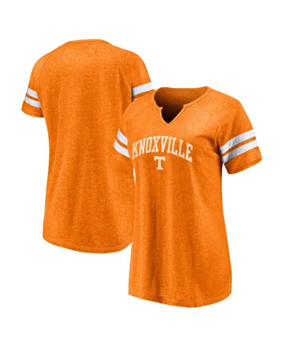 Fanatics Women's Tennessee Orange Tennessee Volunteers Arched City Tri-blend Raglan Notch Neck T-shirt
