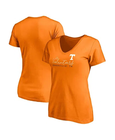 Fanatics Women's Tennessee Orange Tennessee Volunteers Block Party V-neck T-shirt