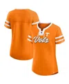 Fanatics Women's Tennessee Orange Tennessee Volunteers Iconic Athena Lace-up T-shirt In Tennessee Orange
