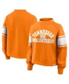 Fanatics Women's Tennessee Orange Tennessee Volunteers Oversized Hometown Premium Punt Coverage Raglan Pullov In Orange