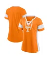 Fanatics Women's Tennessee Orange Tennessee Volunteers Unmasked Hero Block Party Athena Lace-up Top In Orange