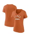 Fanatics Women's Texas Orange Texas Longhorns Iconic Game Used V-neck T-shirt In Burnt Orange