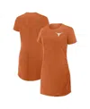 Fanatics Women's Texas Orange Texas Longhorns Relaxed Fit Drape T-shirt Dress In Orange