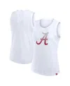 Fanatics Women's White Alabama Crimson Tide Activate Slub Tank Top In White