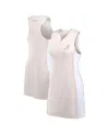 Fanatics Women's White Alabama Crimson Tide Studio Boost Athletic Half-zip Dress In White,pink