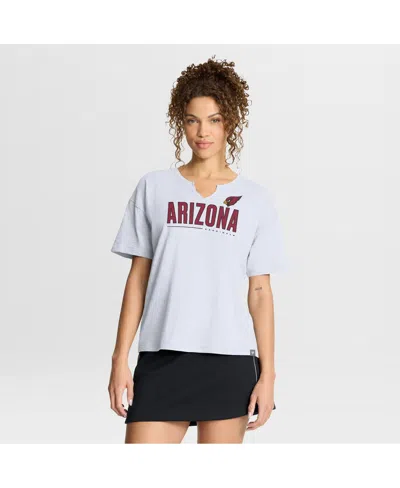 Fanatics Women's White Arizona Cardinals Redzone Slub Boxy T-shirt In Neutral