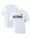 Fanatics Women's White Baltimore Ravens Redzone Slub Boxy T-shirt In White