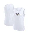 Fanatics Women's White Baltimore Ravens Slub Tank Top In White