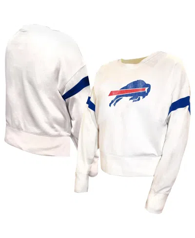 Fanatics Women's White Buffalo Bills Plus Size Fleece Pullover Sweatshirt In Blue