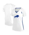 Fanatics Women's White Buffalo Bills Plus Size Glitter Lace-up V- Neck T-shirt In White