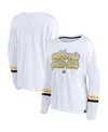 Fanatics Women's White Cal Bears Retro Power Striped Long Sleeve T-shirt In White