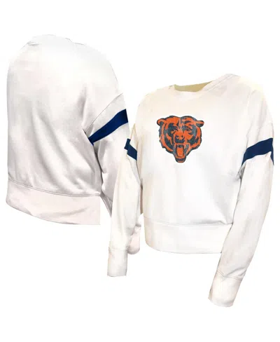 Fanatics Women's White Chicago Bears Plus Size Fleece Pullover Sweatshirt
