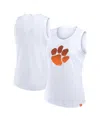 Fanatics Women's White Clemson Tigers Activate Slub Tank Top In White