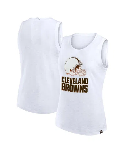 Fanatics Women's White Cleveland Browns Slub Tank Top