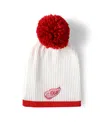Fanatics Women's White Detroit Red Wings 2025 Nhl Stadium Series Team With Pom Knit Hat In White