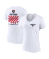 Fanatics Women's White Florida Panthers 2024 Stanley Cup Champions Plus Size Jersey Roster V-neck T-shirt In White