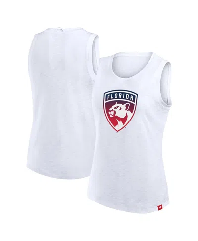 Fanatics Women's White Florida Panthers Slub Tank Top